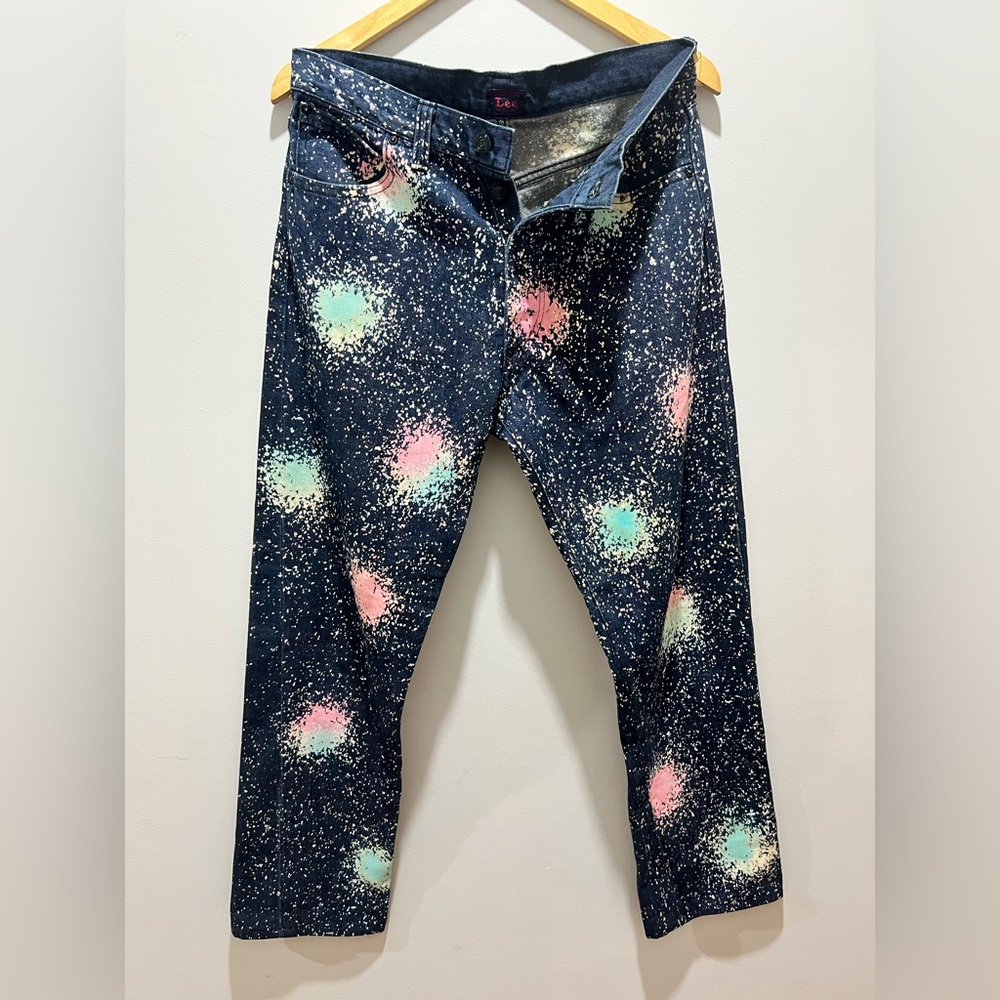 AW2004 Runway Issey Miyake Galaxy Splatter Bleached + Garment Dyed Selvage Jeans